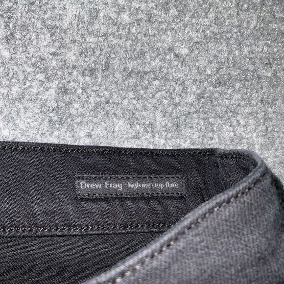 Citizens Of Humanity Jeans Womens Size 30 Black Denim Drew Fray Crop Flare - Picture 4 of 11